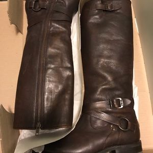 Frye maple leather boots